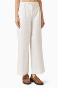 Maje Wide-leg Pants in Cotton