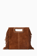 Maje M Topstitched Bag in Suede