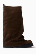 The Attico Robin Combat Boots in Suede