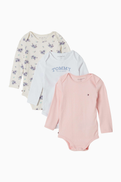 Tommy Hilfiger Logo Bodysuit, Set of 3