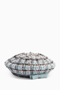 Self-Portrait Textured Stripe Knit Beret