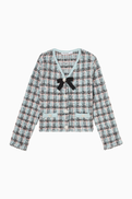 Self-Portrait Textured Stripe Cardigan
