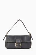 Fendi Pre-Loved 2000s Selleria Baguette Shoulder Bag in Leather
