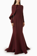 NASS Draped Flare Gown