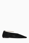Jil Sander Ring Ballerina Pumps in Suede