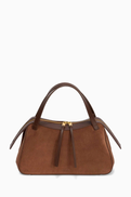 Jil Sander Small Dune Shoulder Bag in Suede