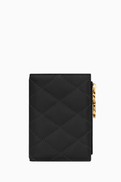 SAINT LAURENT Cassandre Bijou Bi-fold Wallet in Leather