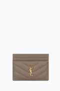 SAINT LAURENT Cassandre Card Case in Leather