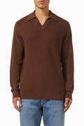 Rag & Bone Charles Johnny Collar Polo Sweater in Wool