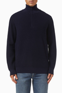 Rag & Bone Joel Half Zip Sweater in Merino Wool