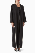 Elna Line Pearl-trim Abaya