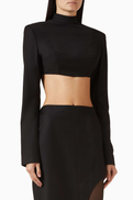 BLSSD High-neck Structured Crop Top