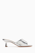 SANDRO Lovely 55 Mule Sandals in Metallic Leather