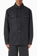 Casablanca Laser Monogram Shirt in Denim