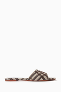 Burberry Sloane Check Slides in Canvas