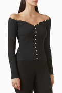 Staud Keaton Off-shoulder Sweater in Cotton Blend