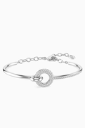 Swarovski Dextera Crystal Bangle in Rhodium