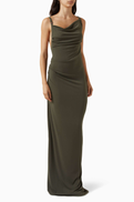 Coperni Draped Open-back Gown