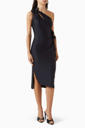 Coperni Asymmetric Flower Mini Dress