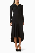 Elisabetta Franchi Twist-front Dress in Crepe