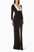 Elisabetta Franchi Collared Ruched Dress