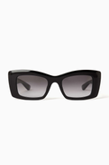 McQueen Rectangular Sunglasses in Recycled Acetate