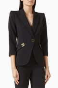 Elisabetta Franchi Double-layer Jacket in Stretch-crepe