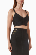 Elisabetta Franchi Crop Top in 3D Knit