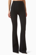 Elisabetta Franchi Flared Pants in Double-layer Crepe