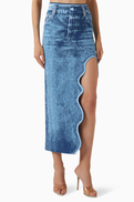 Ph5 Lily Midi Skirt in Denim