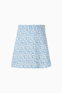 Balmain Monogram Mini Skirt in Cotton