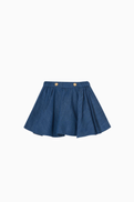 Balmain Gold-Button Baby Skirt
