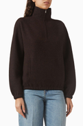 COS Zip-up Sweater in Boiled Merino-wool