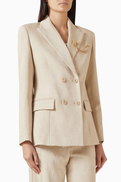 Maje Vipeige Brooch Blazer in Viscose-blend