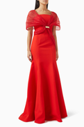 NASS Shawl-effect Gown