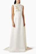 Tracy Studio Embroidered Maxi Dress