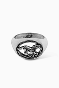 TwoJeys Rounded Horse Ring in Sterling Silver