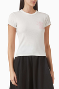 Kenzo Cartoon Embroidered T-shirt in Cotton Jersey