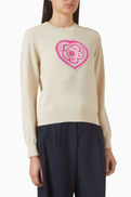 Kenzo Boke Heart Sweater in Cotton Blend