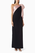 NASS One-shoulder Bow Dress
