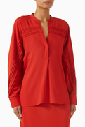 Vince Pintuck Top in Satin