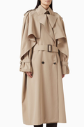 Source Unknown Caped Trench Coat
