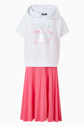 DKNY Strap Hooded Dress
