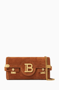 Balmain B-Buzz 23 Crossbody Bag in Suede
