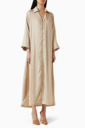 Onori Lulwa Kaftan in Tencel Twill