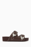 Loeffler Randall Nico Flat Sandals in Leather