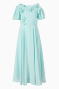 NASS Cape Embellished Maxi Dress