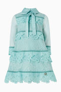 Elie Saab Collared Lace Dress