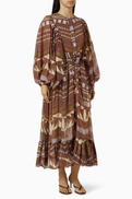 Pearl & Caviar Printed Maxi Dress