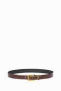SAINT LAURENT Cassandre Belt in Eel Leather
